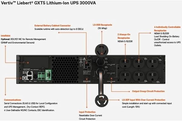 Vertiv - GXT5LI-3000LVRT2UXLN - Vertiv Liebert GXT5